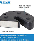 Tailgater Canopy Weights With No Pinch Design For Easy No-Fuss Setup And Removal, Eight 10 Lb Weights, eco-friendly material