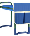 Workhorse Garden Kneeler And Seat With Thick Wider Soft EVA Pad Foldable Heavy Duty Durable Garden Stool With Tool Bag