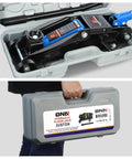 Low Profile Hydraulic Trolley Floor Jack 2 Ton Capacity 4000 Lbs With Lift Range From 5.1 To 13 Inches in carrying case
