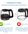 12-cup coffee carafe replacement pot; round-bottom left, square-bottom right for Hamilton Beach FlexBrew.