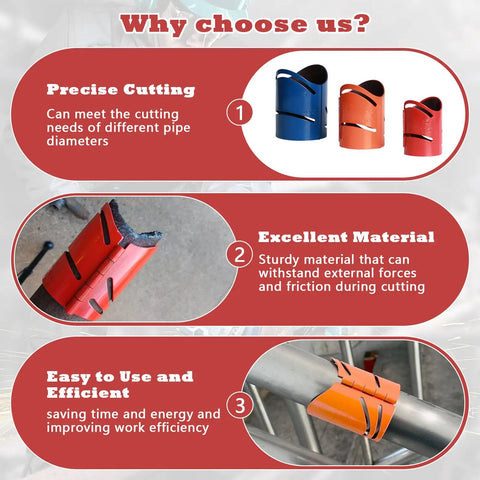 Magnetic Metal Pipe Cutting Guide Kit and Pipe Marking Tool showing precise cutting features and durable material.