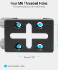 Flat Base Finder Scope Bracket Mount With Dovetail Base For Takahashi Telescopes showing four M6 threaded holes, Synta style