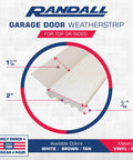 Garage Door Weatherstrip Seal Dual Vinyl 7 Feet Top And Sides White For All Door Types Keeps Drafts Out Dust Debris Easy Installation