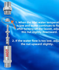 Frutlait 304 stainless steel sensor valve kit with threaded ends and bypass valve, front view