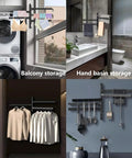 Rotating Towel Rack For Bathroom Kitchen And Balcony, Space Saving Over The Door Towel Holder in various storage settings