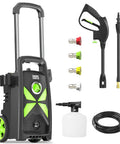Electric Pressure Washer 2800 Max PSI 2.4 GPM With Telescopic Handle, Foam Cannon, Four Quick Connect Nozzles included