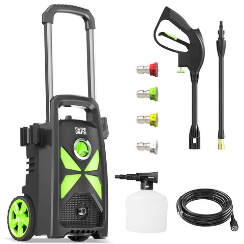 Electric Pressure Washer 2800 Max PSI 2.4 GPM With Telescopic Handle, Foam Cannon, Four Quick Connect Nozzles included