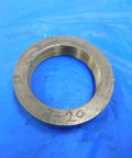 Top Shelf 2 Inch 20 Thread Brass Ring Gauge Nut Spacer For Precision Calibration And Machine Shop Work Built Sick Tight With Smooth Finishes For Heavy Duty Tasks Real Deal Engineering MH3938LVR on a blue background.