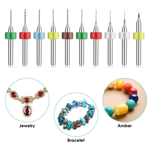 Pro Grade 20 Piece Micro Drill Bit Set Tungsten Steel CNC Router Bits with Jewelry and Crafting Uses