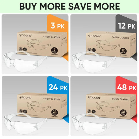 Heavy Duty 3 Pack Clear Safety Glasses With Scratch Resistant Polycarbonate Lens Giving You Straight Up Ansi Z87 Eye Coverage So You Can Power Through Wood Chips Metal Shavings On Any Job Site