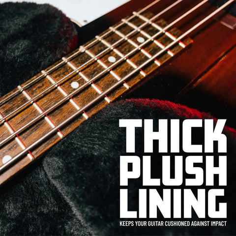 Hard Shell Wood Bass Case With Moisture Resistant Tolex Finish Built Tough Plywood Construction Secure Chrome Locking Latches Ergonomic Carry Handle Fits Electric Bass Guitars Including Precision And Jazz Bass Models And More. plush-lined interior with bass neck and strings