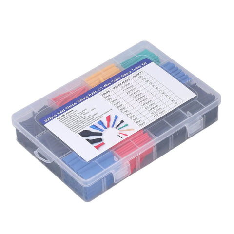Snag This Sick 800 Piece Heat Shrink Tubing Kit For Electrical Wiring Insulation Diy Repairs And Wire Bundling Color Coding With Sizes 1Mm To 13Mm Diameter Perfect For Home And Garage Upgrades And Making Your Work Faster With Zero Hassles in plastic organizer case