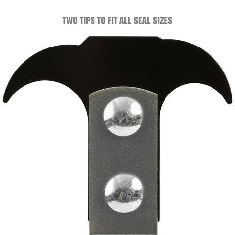 Dual Tip Seal Removal Tool For Any Seal Size Easy No Hassle Seal Extractor With Sharp Tips That Slip Under Seals Quick Durable Handheld Tool For Automotive Plumbing And Everyday Home Use showing metal dual-tip design with bolts.