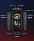 Front view of Rechargeable Digital Multimeter With Auto And Manual Range In Smart Auto Mode showing LCD screen and button labels.
