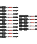 Five Pack Two Inch Square Two Impact Tough Screwdriving Bits For Heavy Duty Projects With Ten Times Longer Life, Precision Tips