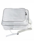 Heavy Duty Anti Static Clear PVC Tool Backpack With A Hella Tough Abrasion Resistant Build Crafted For Cleanroom Engineers Smart Pocket Layout For Daily Work Grind And Road Trips - top view showing transparent design