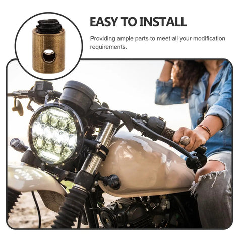 Clutch Line Core Clamp Kit motorcycle setup with 20 pcs metal throttle cable nipples, adjustable hollow core design, universal fit