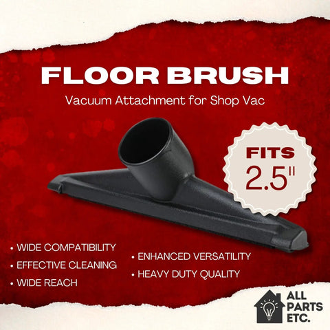 2.5 Inch Shop Vac Attachment Kit With Extension Wands Floor Brush Dust Brush Crevice Tool Utility Nozzle And Hose For Wet Dry Vacs on red background