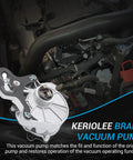 KERIOLEE brake vacuum pump; metallic silver aluminum housing with mounting bracket