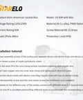 Installation instructions for Outdoor NEMA 14-50R 50 Amp RV Power Outlet Box 125/250V Weatherproof And Dustproof ETL Listed
