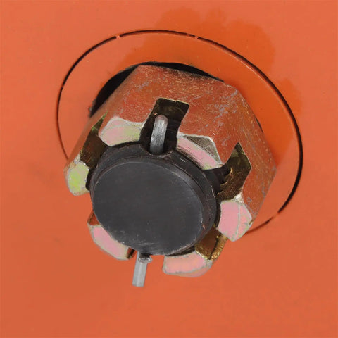Close-up of bolt on Beefy Manual Trolley For I Beam And H Beam With 11000 Lb Load Capacity Adjustable Flange Width Double Wheel