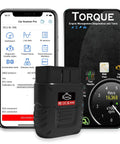 OBD2 Bluetooth Car Diagnostic Scanner For iOS And Android with smartphone apps displaying live data and fault codes