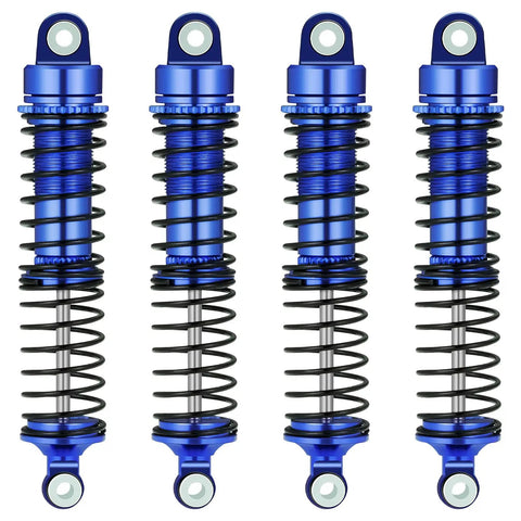 4 Piece Aluminum RC Shocks Kit for 1/18 Traxxas LaTrax Teton Desert Prerunner, front and rear oil-filled dampers