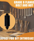 Front view of black Dzus fastener dimpling die tool, 0.75 in x 0.2 in