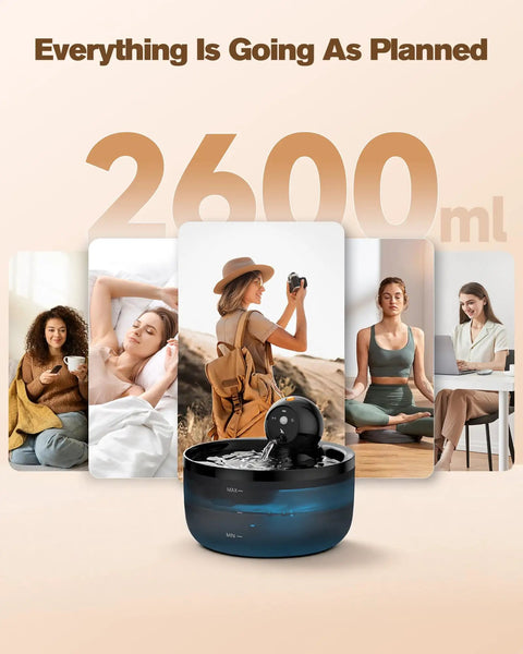 Wireless Cat Water Fountain Cordless No Cords Needed Battery Operated 88 Oz Black Pet Water Dispenser with images of people