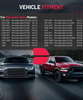 Vehicle fitment chart for Straight Up Replacement Engine Coolant Expansion Reservoir Overflow Tank For Mercedes Benz SLS C63 ML63 GL500.