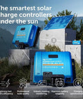 SmartSolar MPPT Charge Controller With Bluetooth MC4 Compatible 150V 100A 12V 24V 36V 48V systems in outdoor setting