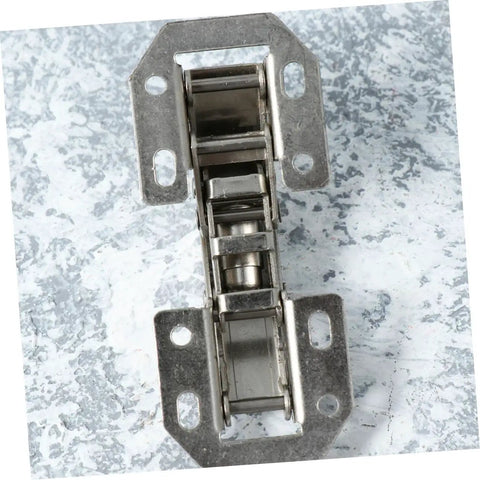 Top view of Thick Hydraulic Concealed Steel Cabinet Hinges With Screws For Kitchen Cabinets, Half Overlay, Quiet Soft Close, No Drill