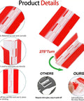 Premium Self Adhesive Acrylic Hinges For Cabinets Drawers Transparent Continuous Folding Hardware Craft Display Tool showing 275° turn detail.