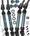 Heavy Duty Beefed Up Alloy RC Drive Shaft Upgrade Kit For One Eighth Typhon 3S BLX And Typhon Mega 550 Steel CVD Front And Rear Driveshafts Hardened Four Piece Titanium Upgrade Easy Install Boost Strength And Durability, 55mm RC shafts