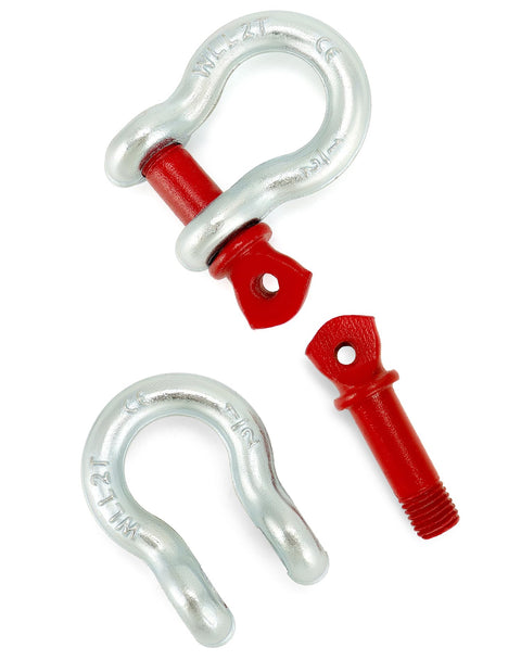 Heavy Duty Half Inch Anchor Shackles Alloy Screw Pin Forged Carbon Steel Ten Pack D Ring Shackles Two Ton 4400 Lbs Working Load Limit