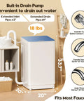 Straight Up Solid Portable Washer And Dryer Combo, 18 Lbs Full Automatic Machine with built-in drain pump and inlet pipe.
