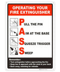 10 By 14 Inch Fire Extinguisher Sign Made From Durable Polyethylene Plastic With Bold Text And Symbol Clear Operating Instructions For Easy Fire Safety And Quick Wall Mount Install