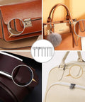 7 Piece Leather Half Round Cutter Set For Leathercraft Punching Tools shown with leather bags and belts, highlighting clean edges