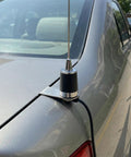 NMO VHF UHF Mobile Antenna Kit With 21 Inch Whip For Your Ride L Bracket Mount 13.1 Foot Coax Cable And PL259 Connector on car