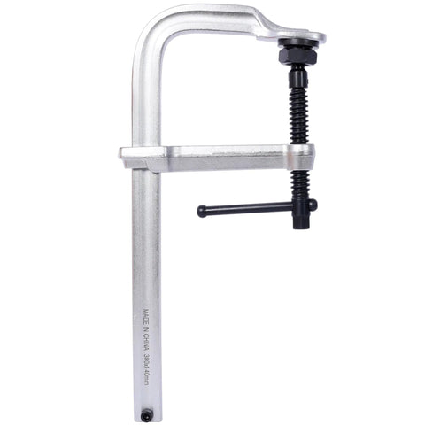 Heavy Duty Deep Throat F Clamp 12 Inch X 5-1/2 Steel Bar W Removable Swivel Pads For Welding Woodworking And Metalworking 4 Pack Set