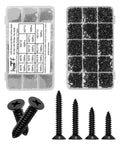 1200 Pcs Black Self Tapping Screws Set For Wood Plastic And Soft Metal Phillips Flat Head Countersunk Tiny Screws In M2 M2.5 M3 Sizes