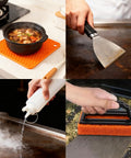 Griddle Accessories Kit For Blackstone Griddles, 28 Piece Hibachi Tools Set with spatula, trivet mat, scraper, basting tools