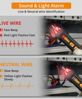 Voltage Tester 12 To 1000V AC Electric Pen With LED Flashlight Non Contact Detection For DIY Home Projects And Go To Pro Electric Work Built In Live Wire Alarm And Easy Audible Alerts, used on live and neutral wires