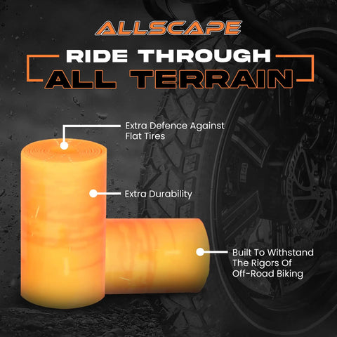 Heavy Duty Fat Bike Tire Liner Kit Two Pack Polyurethane Tube Protector For 20x4 24x4 And 26x4 Inches with tire illustration