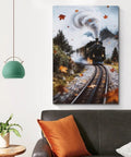 Train Steam Locomotive Posters Set Wall Art Canvas Prints For Living Room And Bedroom Decor Framed Or Unframed 16 By 24 Inches 40 By 60 Centimeters Triptych Collection Railfans Will Dig This.