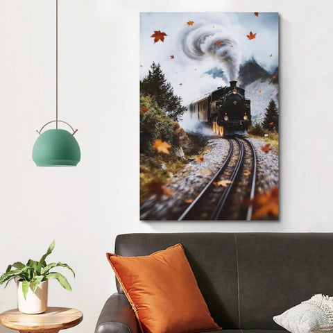 Train Steam Locomotive Posters Set Wall Art Canvas Prints For Living Room And Bedroom Decor Framed Or Unframed 16 By 24 Inches 40 By 60 Centimeters Triptych Collection Railfans Will Dig This.
