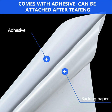 Easy Vinyl Siding Repair Kit Set 20 Patch Pieces showing self-adhesive vinyl patch with backing paper being peeled away