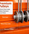 Heavy Duty Electric Scaffolding Lift Platform 1100 Lb Capacity 16.4 Ft Vertical Rise premium pulleys with heavy-duty cable and thick steel.