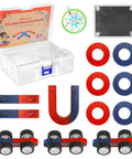 Magnetic Science Kit For Kids A Hands On Physics Lab With Bar Ring Horseshoe Compass Iron Powder Includes Fun Experiments