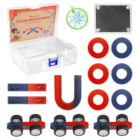 Magnetic Science Kit For Kids A Hands On Physics Lab With Bar Ring Horseshoe Compass Iron Powder Includes Fun Experiments